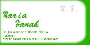 maria hanak business card
